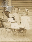 Three Beautiful Children and Stroller