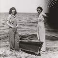 Two Pretty Girls on the shore of Black Lake - July 1938