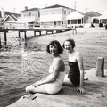 Two Girls Wearing a Big Smile and Bathing Suit - March 1953