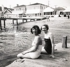 Two Girls Wearing a Big Smile and Bathing Suit - March 1953
