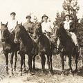 Aunt Lena on horseback riding in Iowa