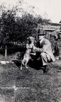 Paddie and Russ In Back Yard - 1939