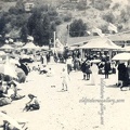 Vintage, Blury Photograph Of Beach-Goers