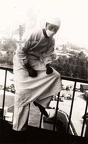 In Full Dress Gear On Balcony with Facemask - Los Angeles 1936
