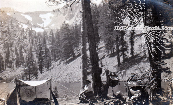 Camping and fishing in the Sierras.