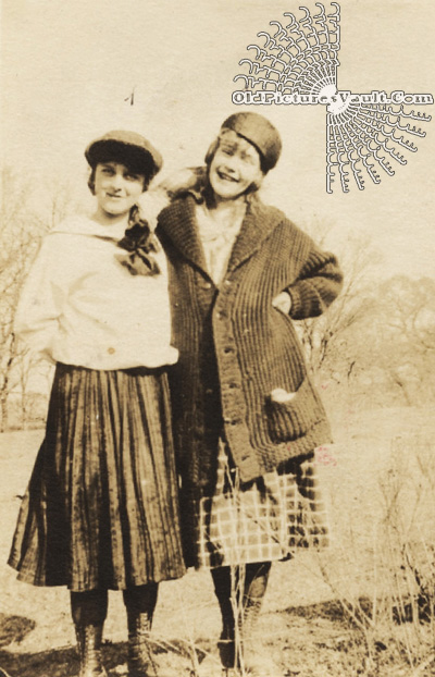 Two Happy Girls in 1918